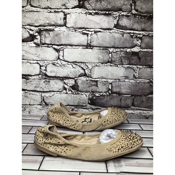 Sam Edelman Blair Beige Leather Slip On Ballet Flats Women’s Sz 7.5M US/38.5EU - Picture 4 of 16